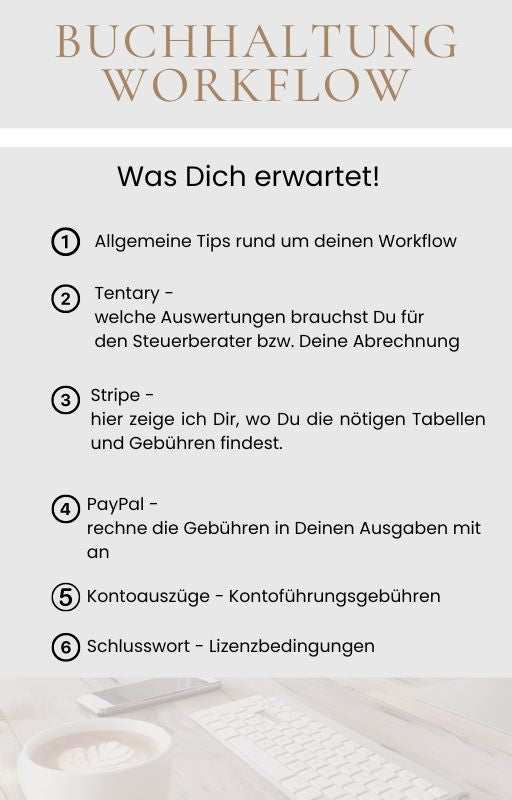 Buchhaltung Workflow - Dein Durchblick bei Tentary, Stripe und PayPal - Welche Zahlen benötige ich für meine Buchhaltung - MRR